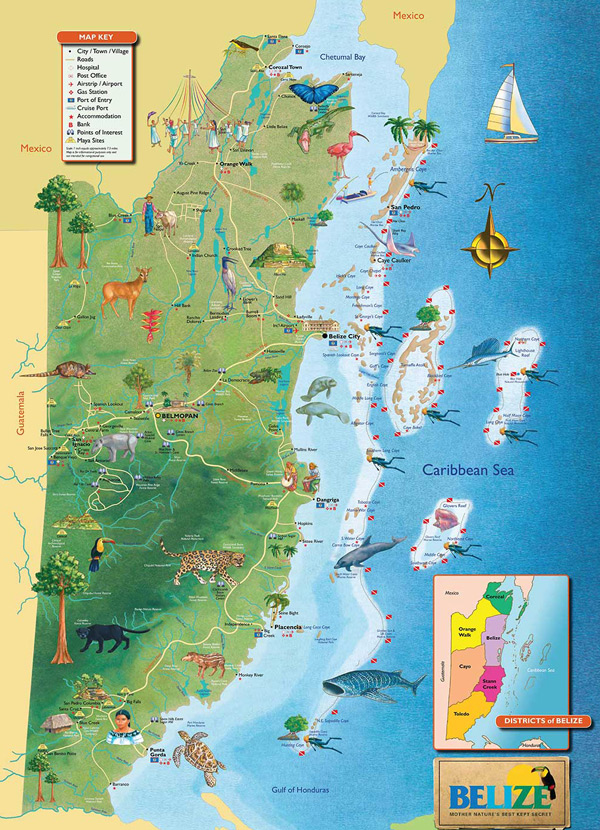 Map of Belize